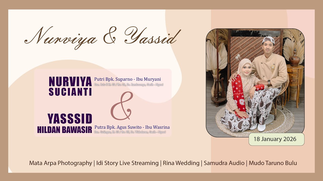NURVIYA SUCIANTI  & YASSID HILDAN BAWASIR ( LIVE STREAMING)