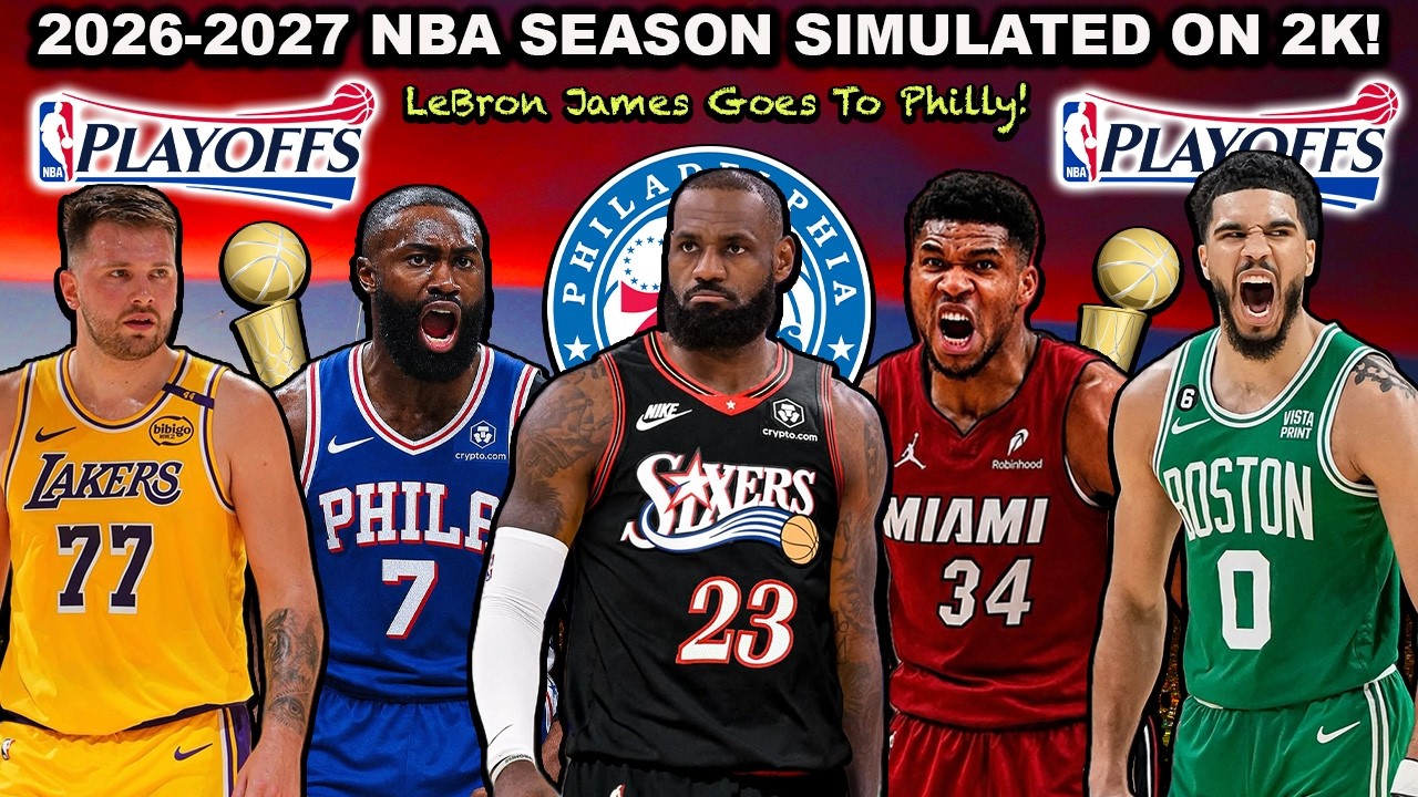 Симуляция сезона НБА 2027 года после перехода Леброна в 76ers! (Прямые трансляции игр)
