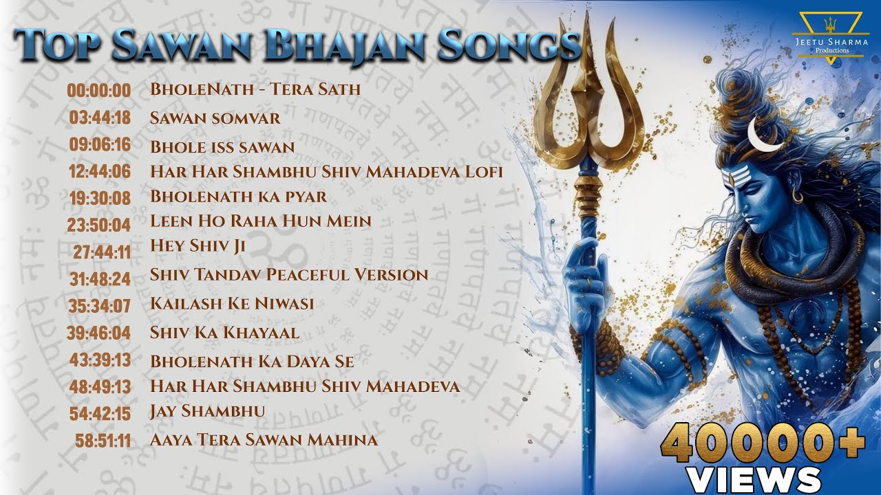 Bholenath Nonstop Sawan  Songs |  Shiv Bhajans for Sawan Somvar | सावन का पावन महीना | Jeetu Sharma