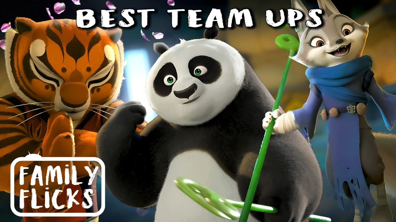 Po's Best Team-Ups: Tigress & Zhen! | Kung Fu Panda 1 - 4 | Family Flicks
