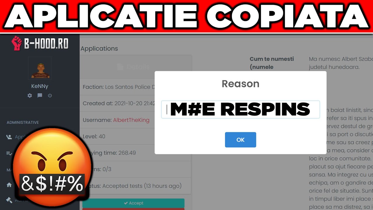 ACCEPT & RESPING APLICATII LSPD! [RPG.B-HOOD.RO]