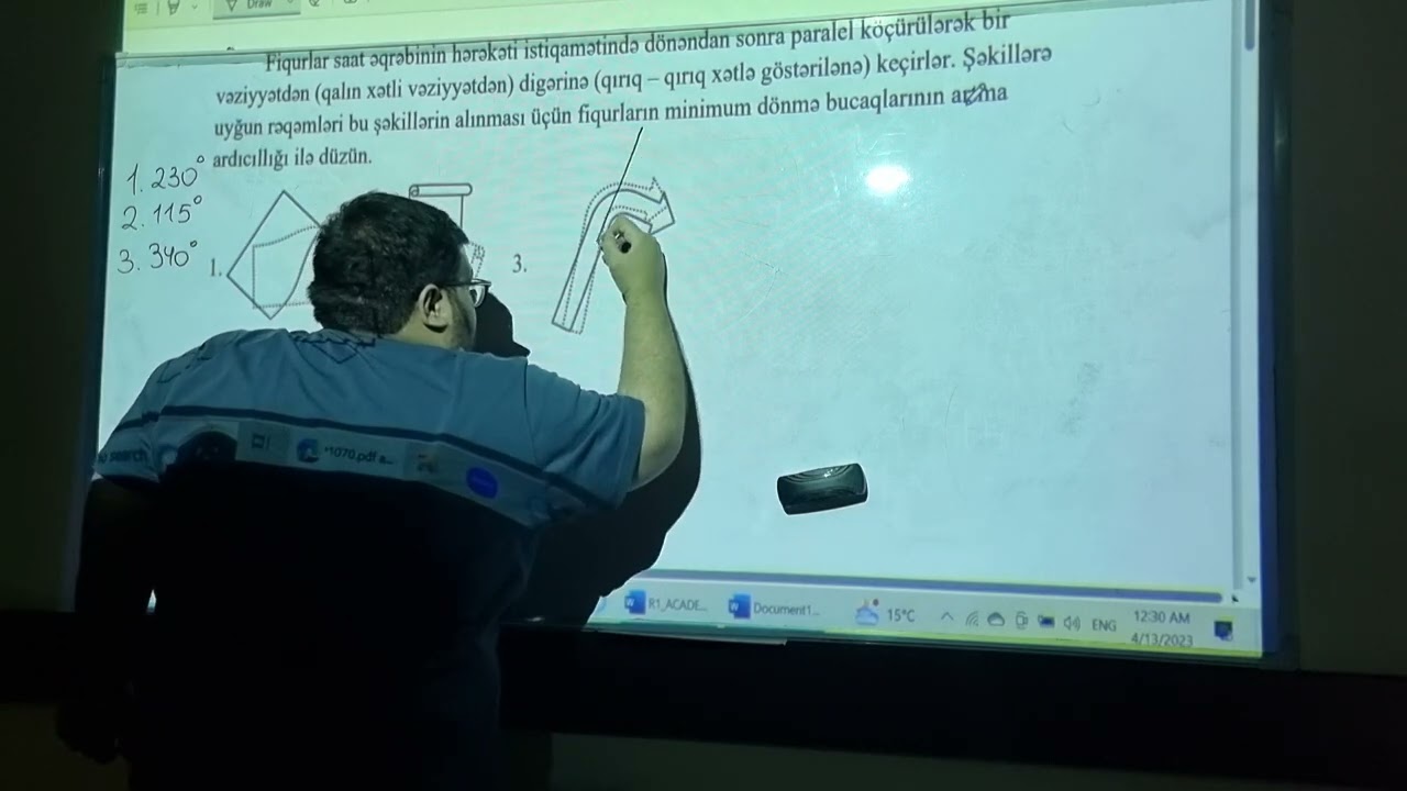 Fırlanma sualı. Bundan sadə izah yoxdur! Qəbulun mütləq sualı.