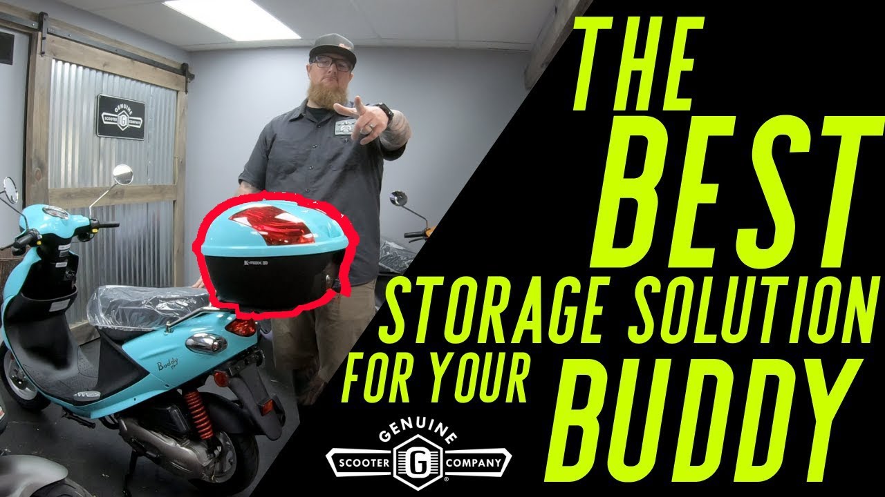 The BEST storage solution for YOUR Buddy by the Genuine Scooter company!  This K-Max topcase is RIPE