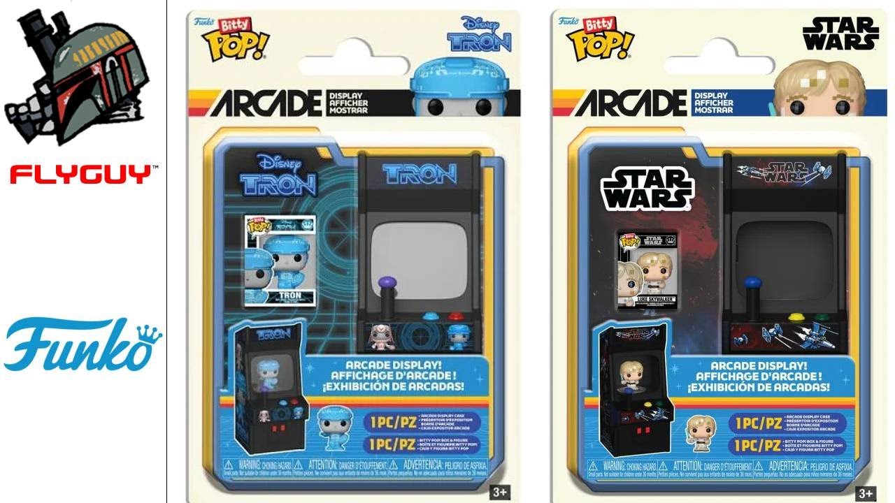 Funko Star Wars - Luke & Funko Tron (8bit) Bitty Pop! Arcade Cabinet Reviews FLYGUYtoys