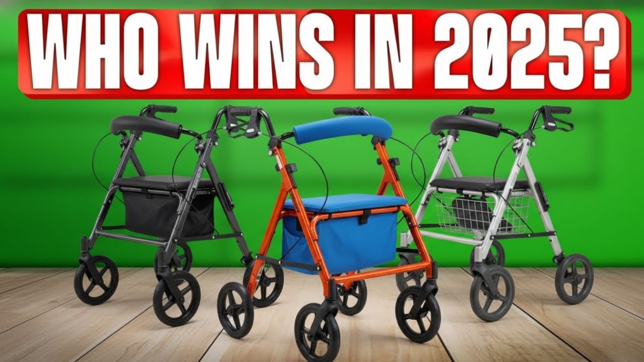 ✅ 7 Best BUDGET Foldable Rollator Walkers with Seat on Amazon [2025] Seniors / Elderly