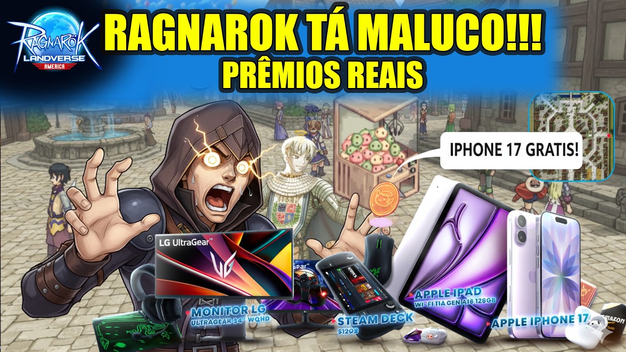 🔥 Atualização INSANA!!! Novos eventos e como GANHAR um iPhone 17 jogando Ragnarok!