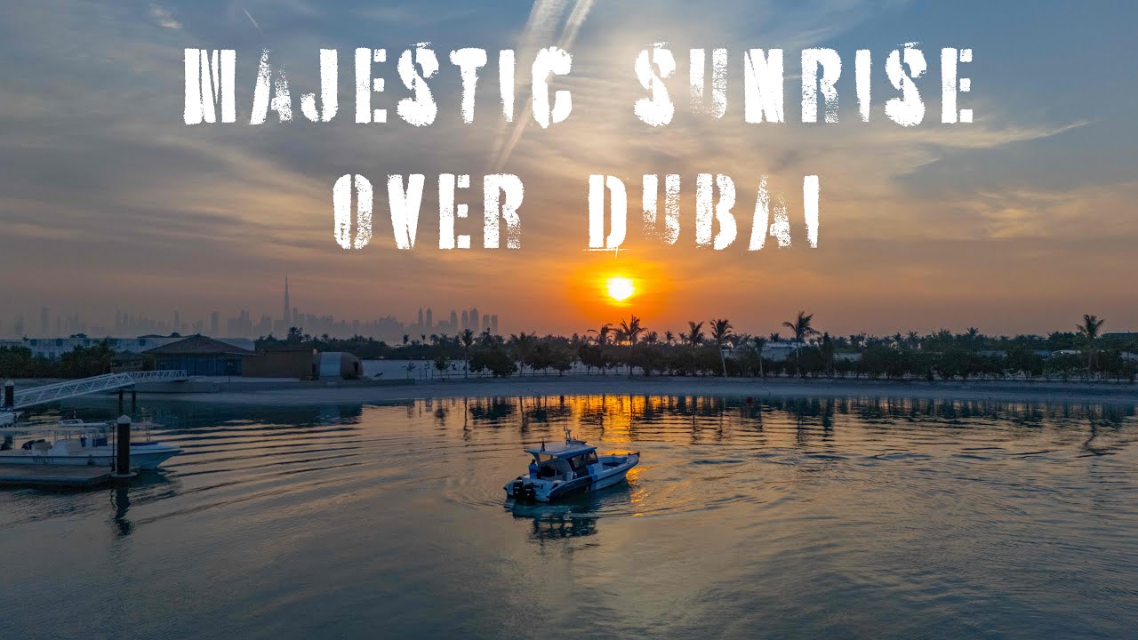 majestic sunrise over Dubai