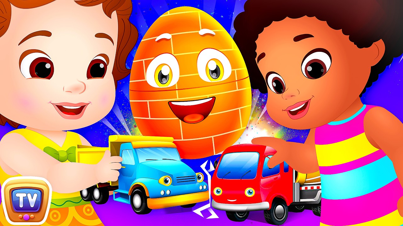 ChuChu TV Classics - Surprise Eggs Vehicles Toys - Learn Construction Vehicles for Kids