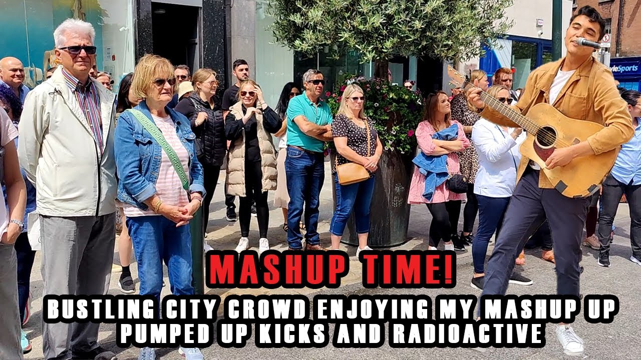 CROWD enjoys my FIRST TIME MASHUP of RADIOACTIVE and PUMPED UP KICKS!