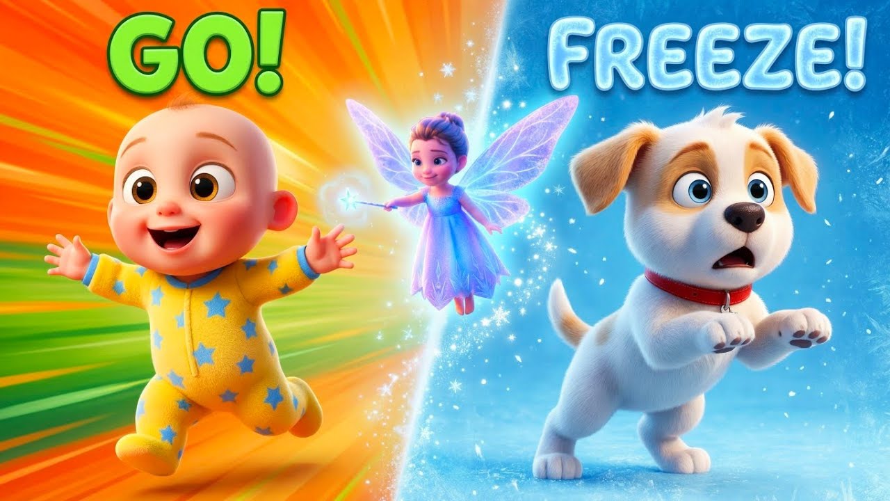 Freeze & Go Game Song 🧊🏃‍♂️ | Fun Movement Song for Kids | Dance, Stop & Play!