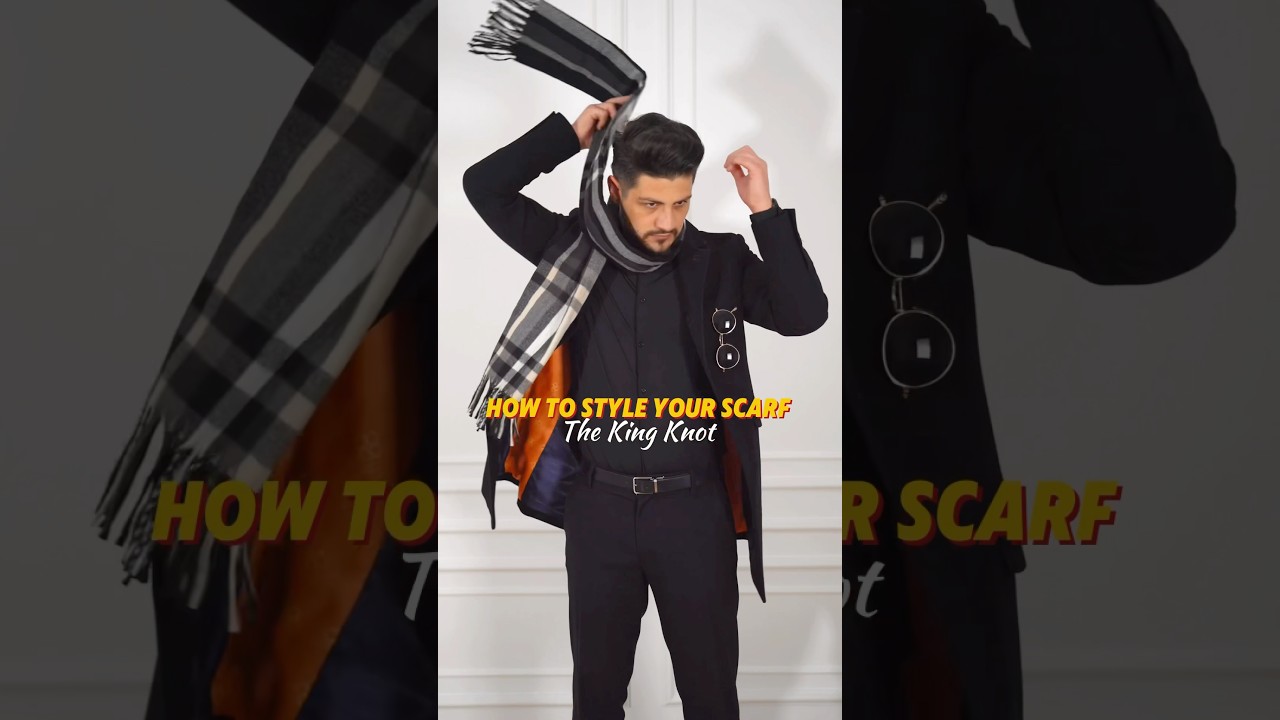 How to style your scarf, the King knot 🧣 #scarf #fashiontips #scarfstyle #menfashionideas #romanian