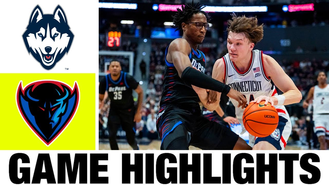 #4 UConn vs DePaul Highlights | Men's Basketball | College Basketball 2025
