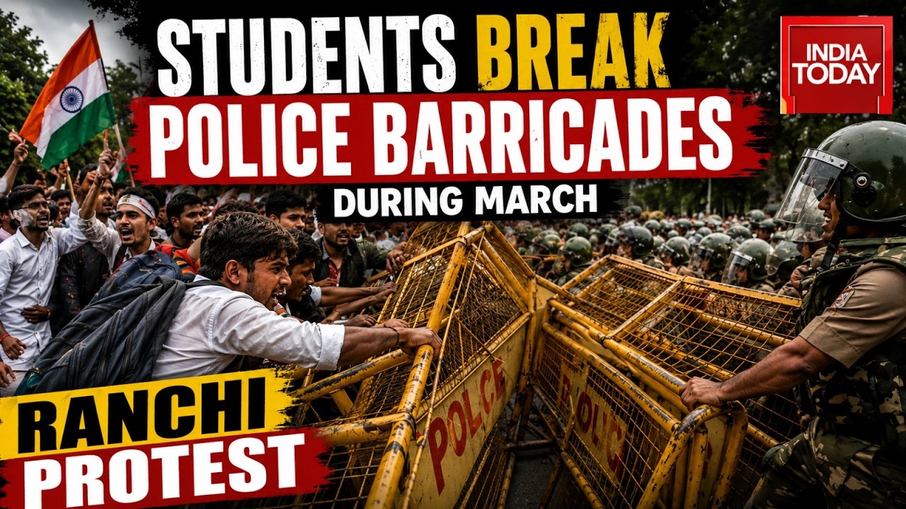 Ranchi Student Protest LIVE: Students Break Through Barricades On Way To Assembly | Paper Leak