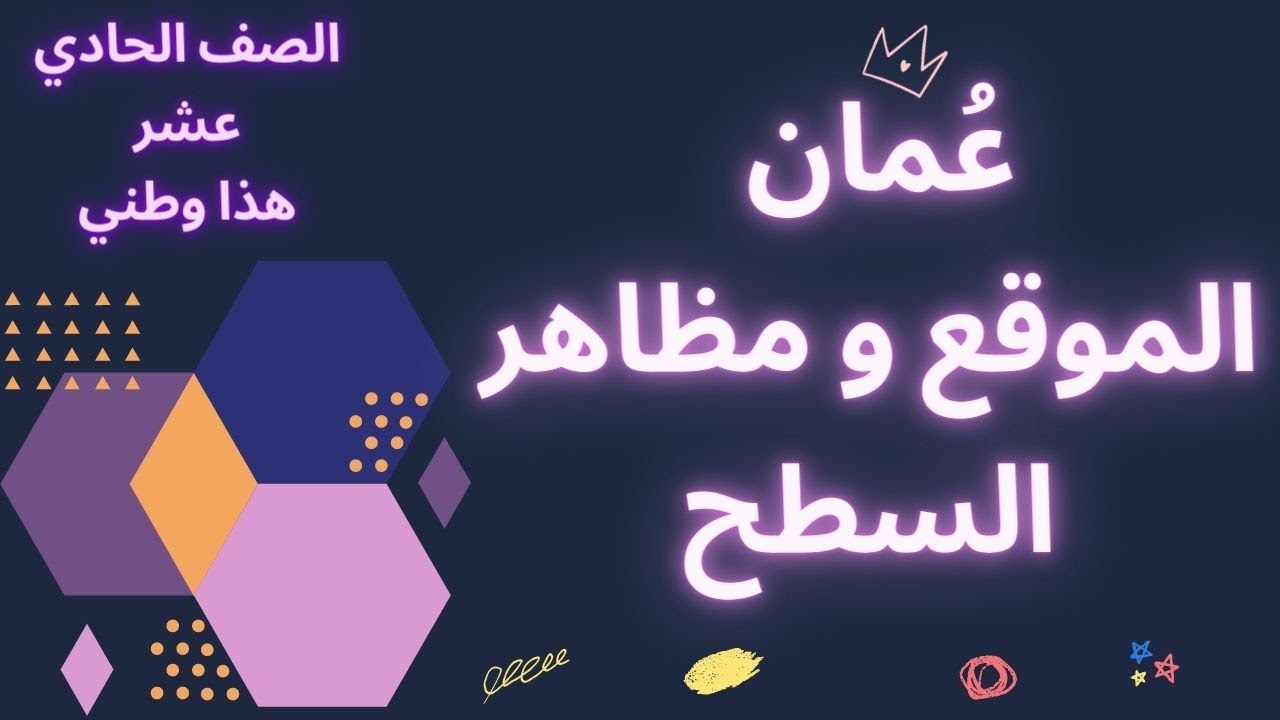 شرح درس عُمان الموقع و مظاهر السطح الجزء 2