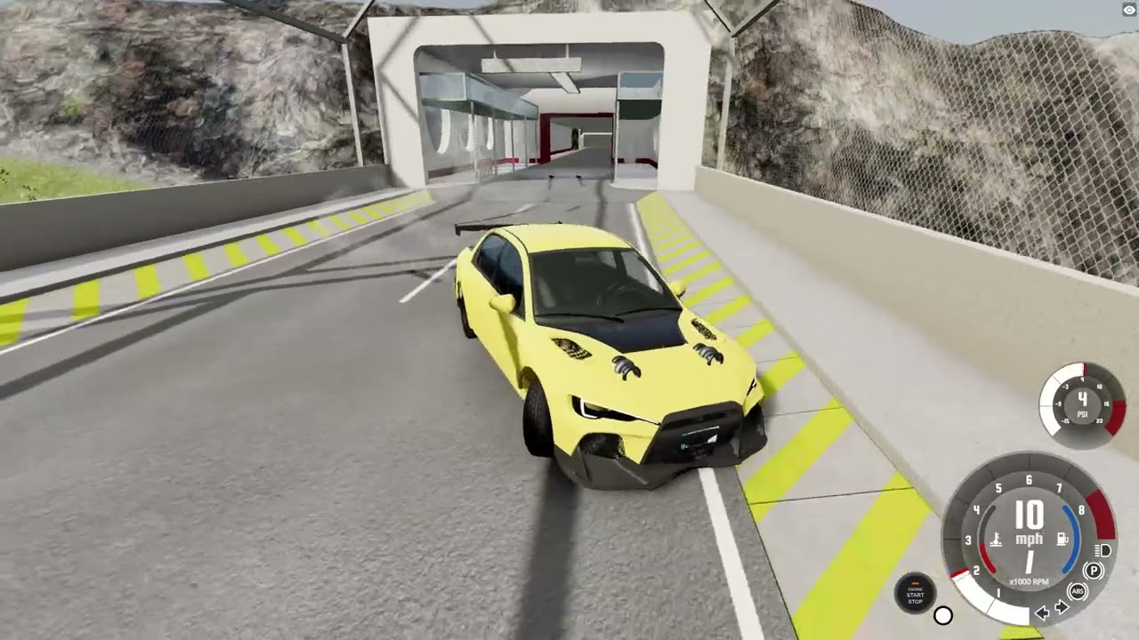 car test bridge and speed jump