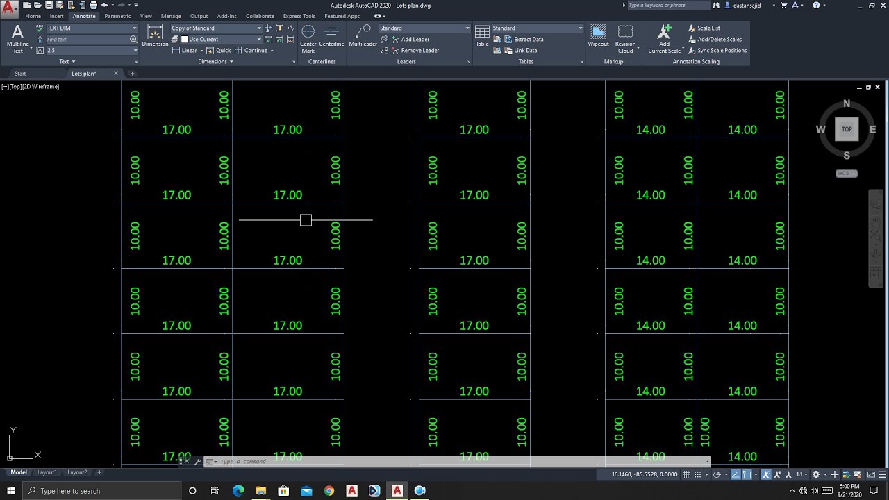 AUTOCAD Automatically dimension of plots by using LISP file