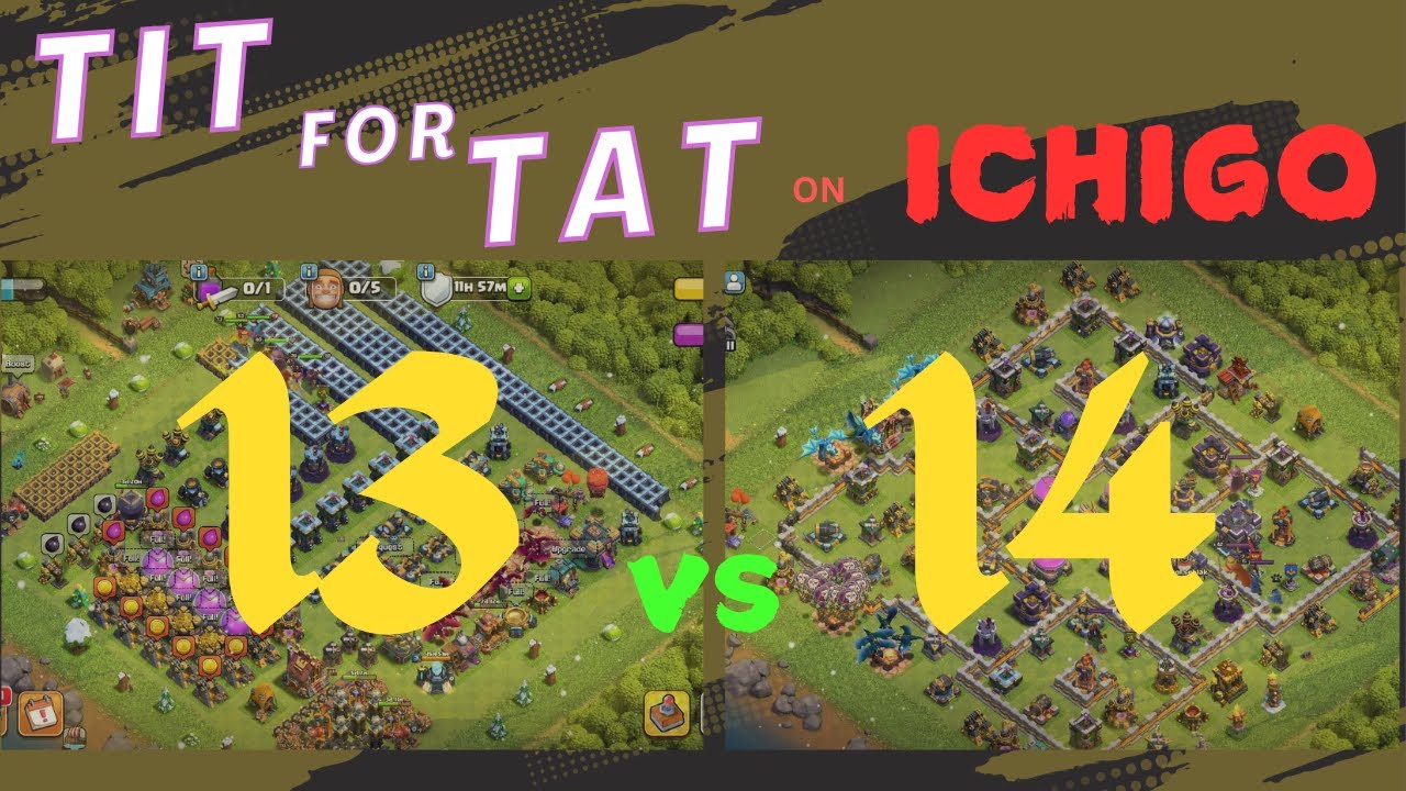 Revenge on ICHIGO in clash of clans #coctelugu  #clashofclans #13 vs 14