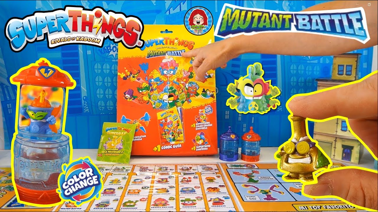 ⚡🔋 UNBOXING SUPERTHINGS MUTANT BATTLE Y PLANTILLAS...💥😍 STARTER PACK Y PROFESOR K DORADO