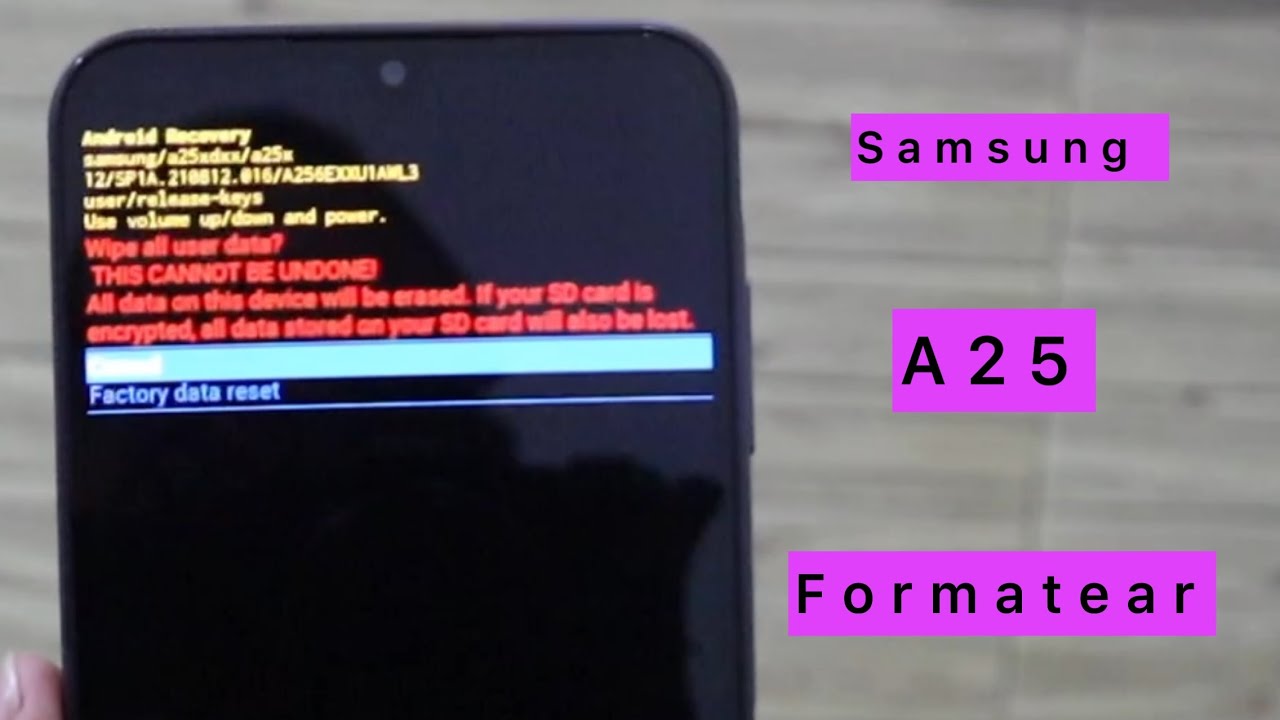 COMO FORMATEAR Samsung a25 5g [ modo recovery ]