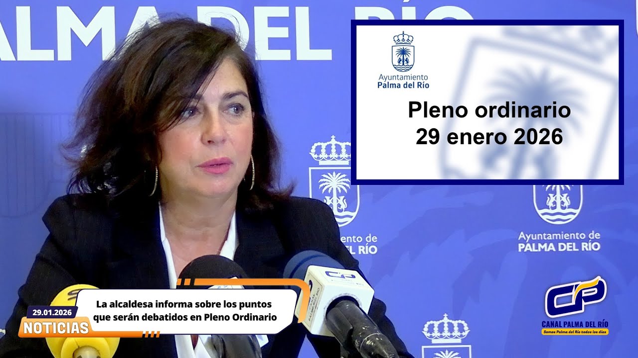 La alcaldesa informa sobre los puntos que serán debatidos en Pleno Ordinario, de hoy 29.01.2026