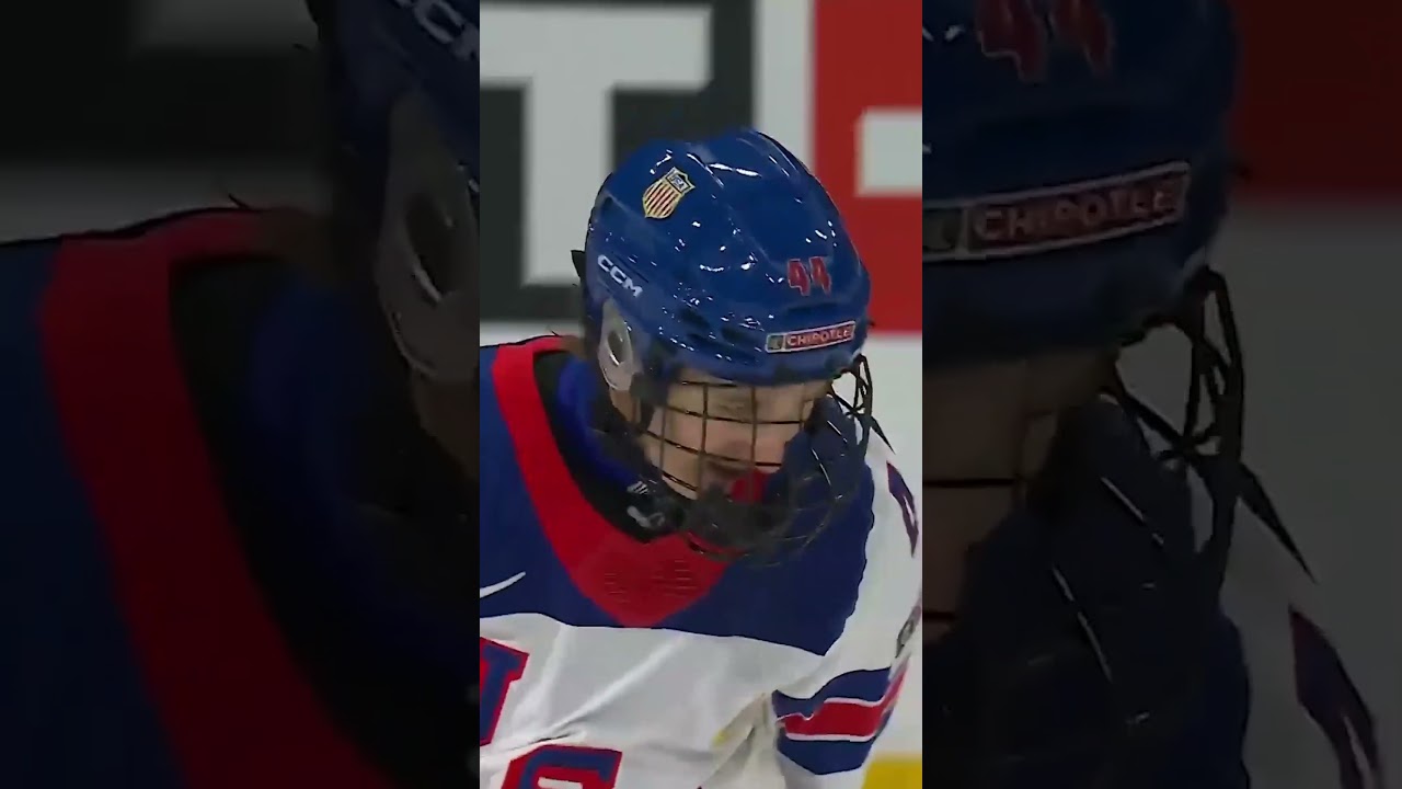 COLE HUTSON WITH A SNIPE FOR TEAM USA! 🔥#WorldJuniors