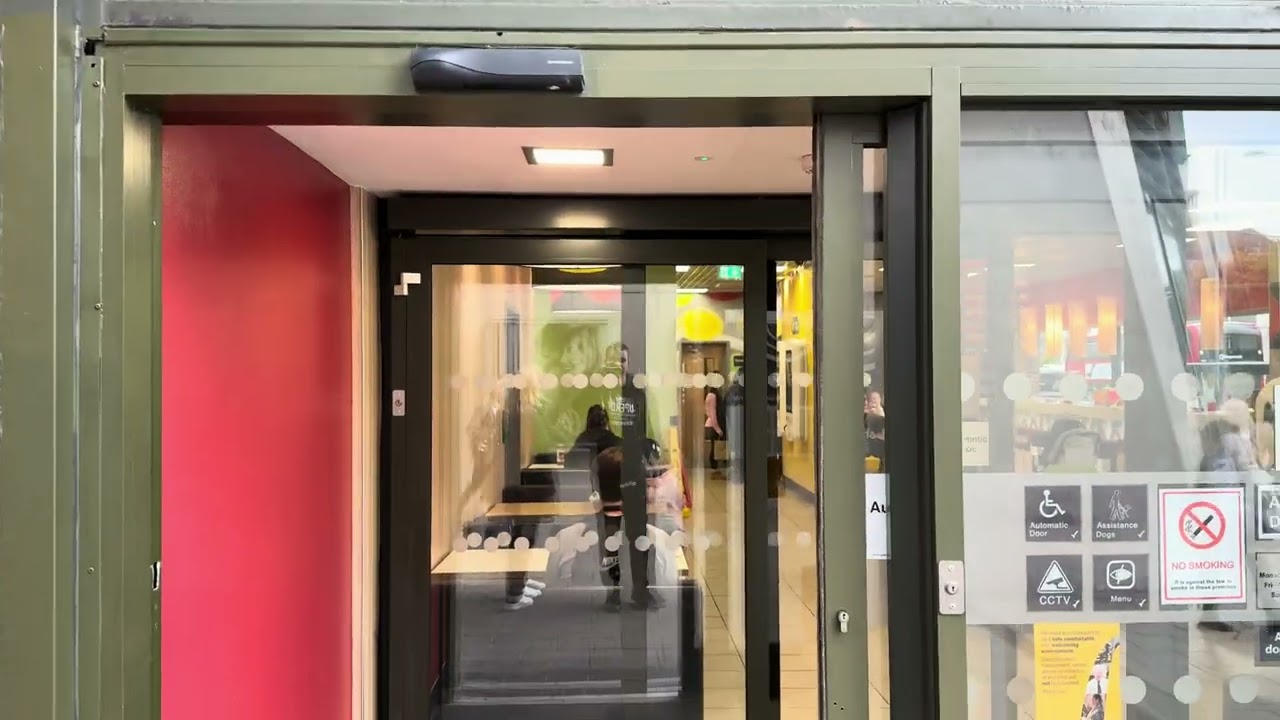 Dormakaba and Dorma ES 200 Automatic door at McDonald’s Mercury shopping centre Romford