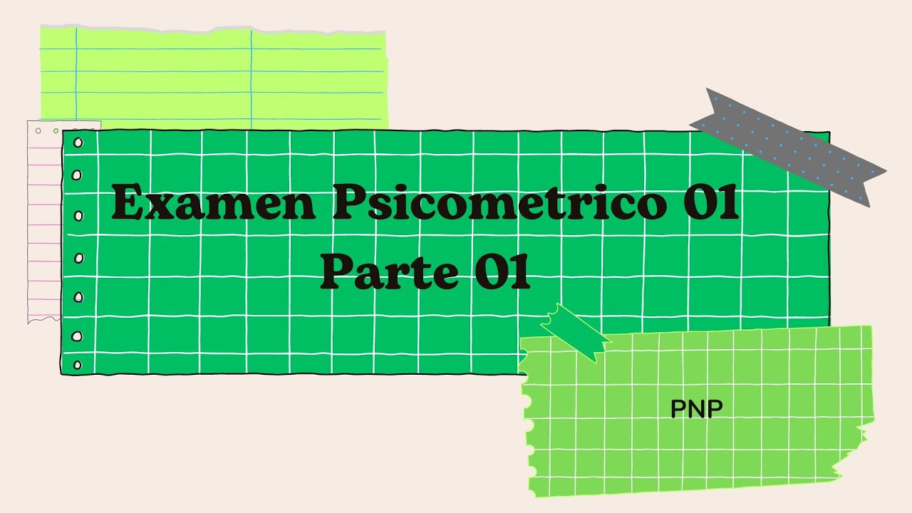 PNP EXAMEN PSICOMETRICO 01: PARTE I