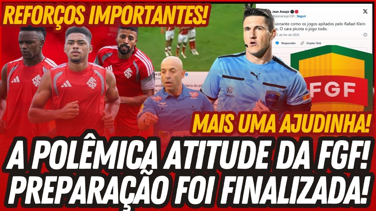🚨 ATITUDE DA FGF GERA POLÊMICA • AJUDINHA? • ÁRBITRO QUESTIONADO NACIONALMENTE • BOAS NOTÍCIAS NO CT
