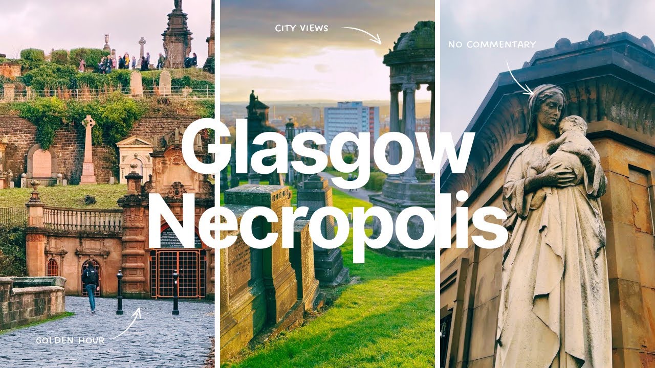 Glasgow Necropolis Walking Tour | No Commentary • City Sounds • Map