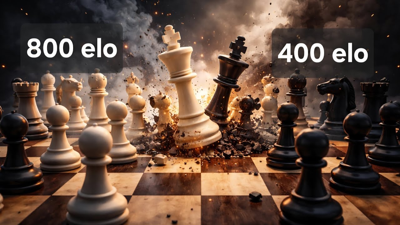 Insane chess battle between 400 Elo v/s 800 Elo player