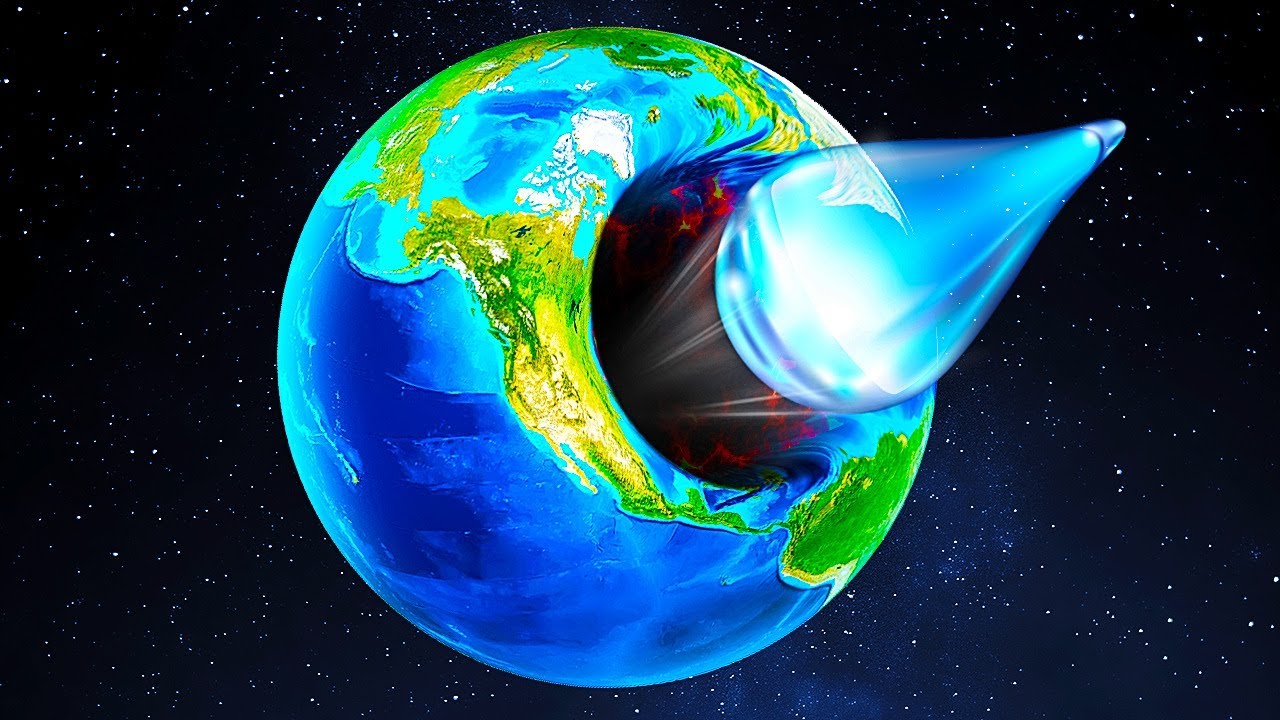 Et si une goutte d’eau tombait sur la Terre à la vitesse de la lumière ?