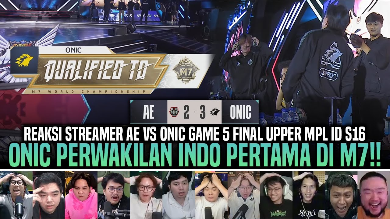 ONIC MENTALITY!! ONIC PERWAKILAN INDO PERTAMA DI M7!! REAKSI STREAMER AE VS ONIC GAME 5 MPL ID S16!!