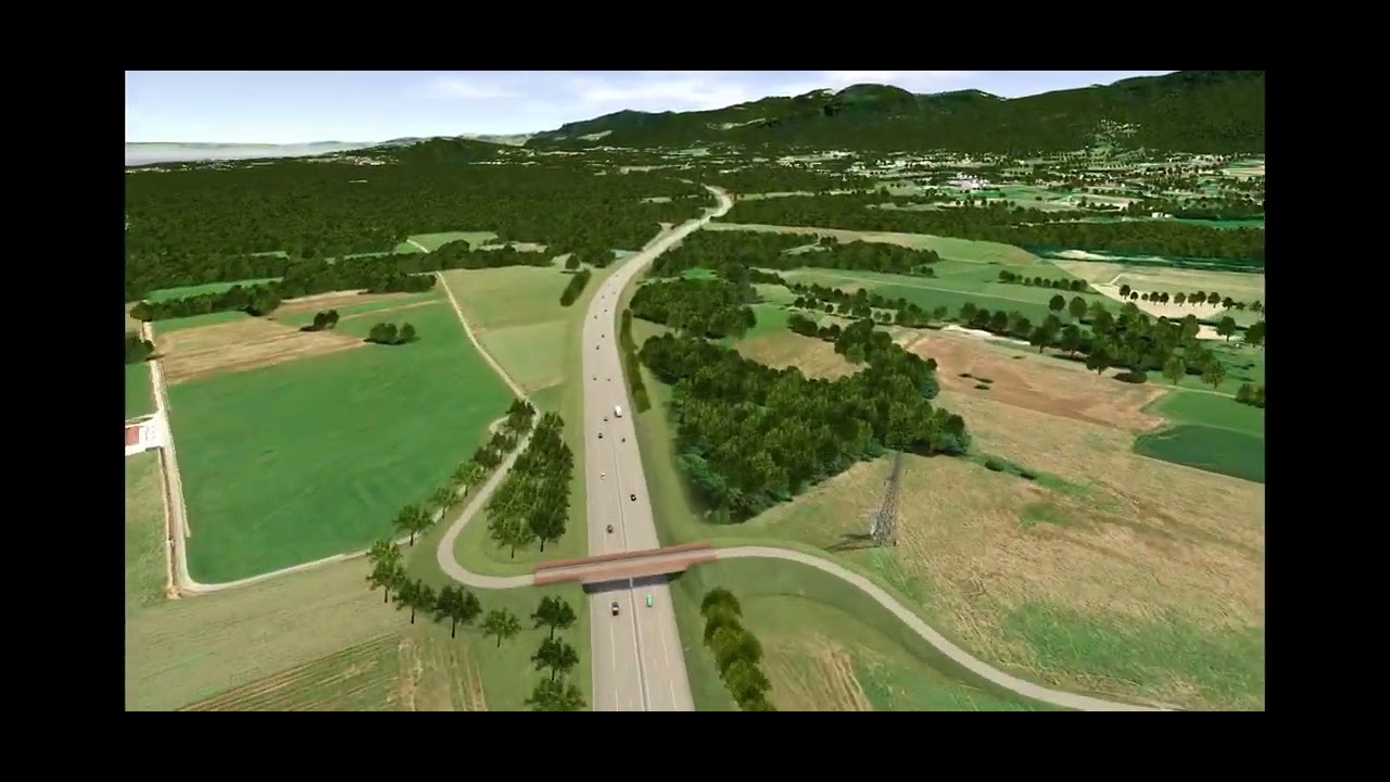 A-412 Trac&eacute; de la nouvelle autoroute du bas Chablais 