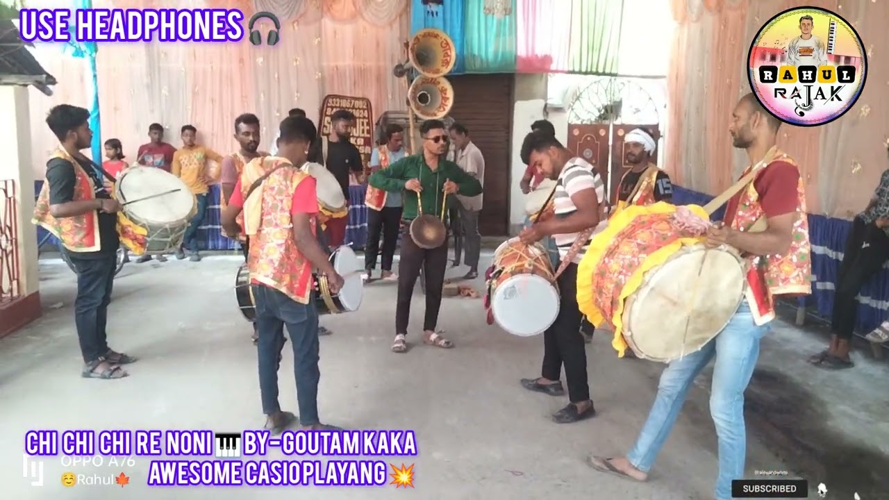 Shibajee danka Dhol tasha(playing💥Chi chi chi re noni SONG BY💥🎹GOUTOM KAKA🎹💥Kalna sitala Sangha2025💖