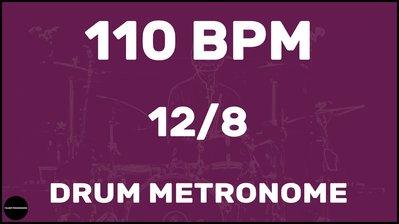 12/8 | Drum Metronome Loop | 110 BPM