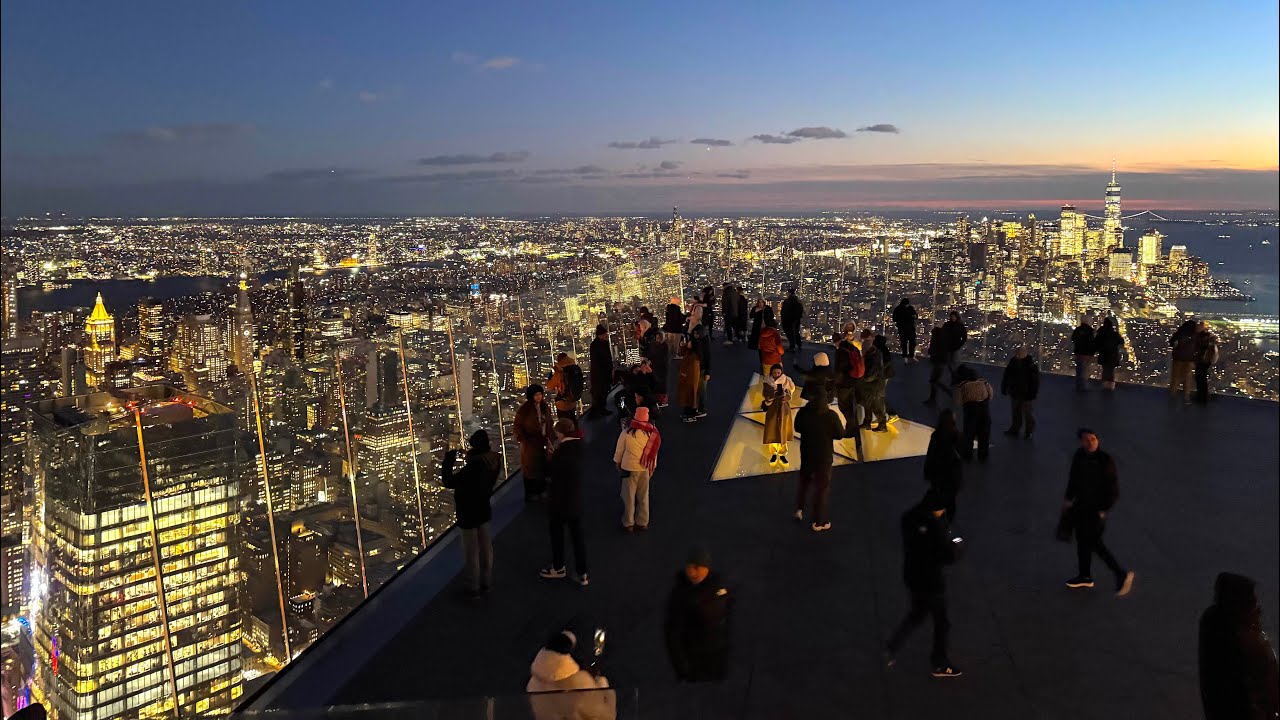 Walking Tour of The Edge at Hudson Yards | Sunset to Night 🌆 | NYC Skyline Views