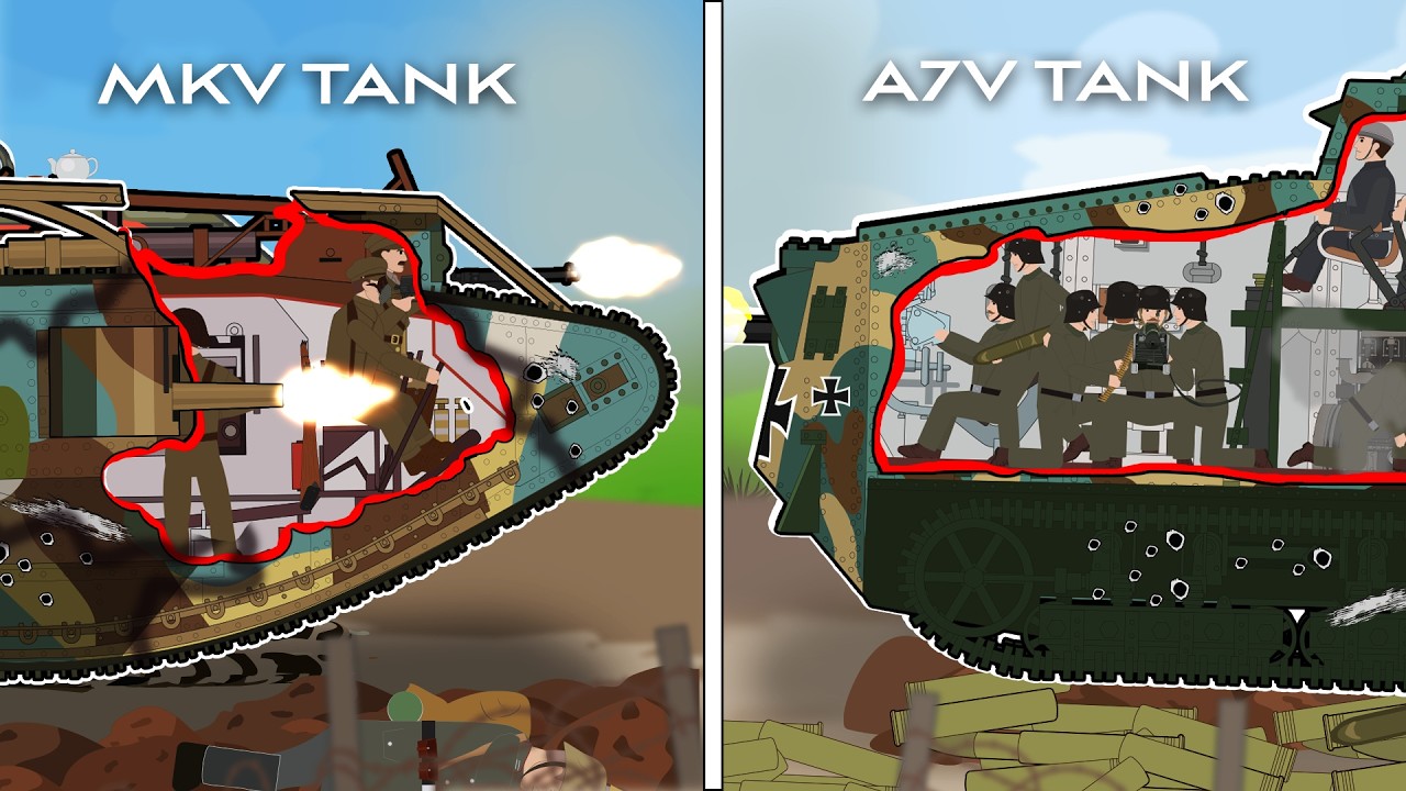 British WWI Tank VS. German WWI Tank
