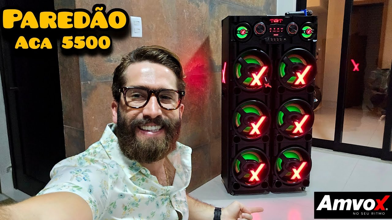 A TORRE DE SOM MAIS SINISTRA! 😱 AMVOX PAREDÃO ACA 5500 NEW X (Unboxing/Analise)