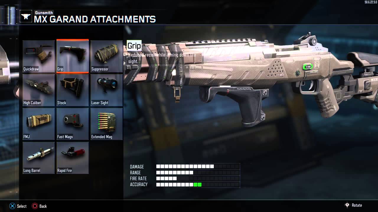 Call of Duty Black Ops 3 MX garand with all attachments