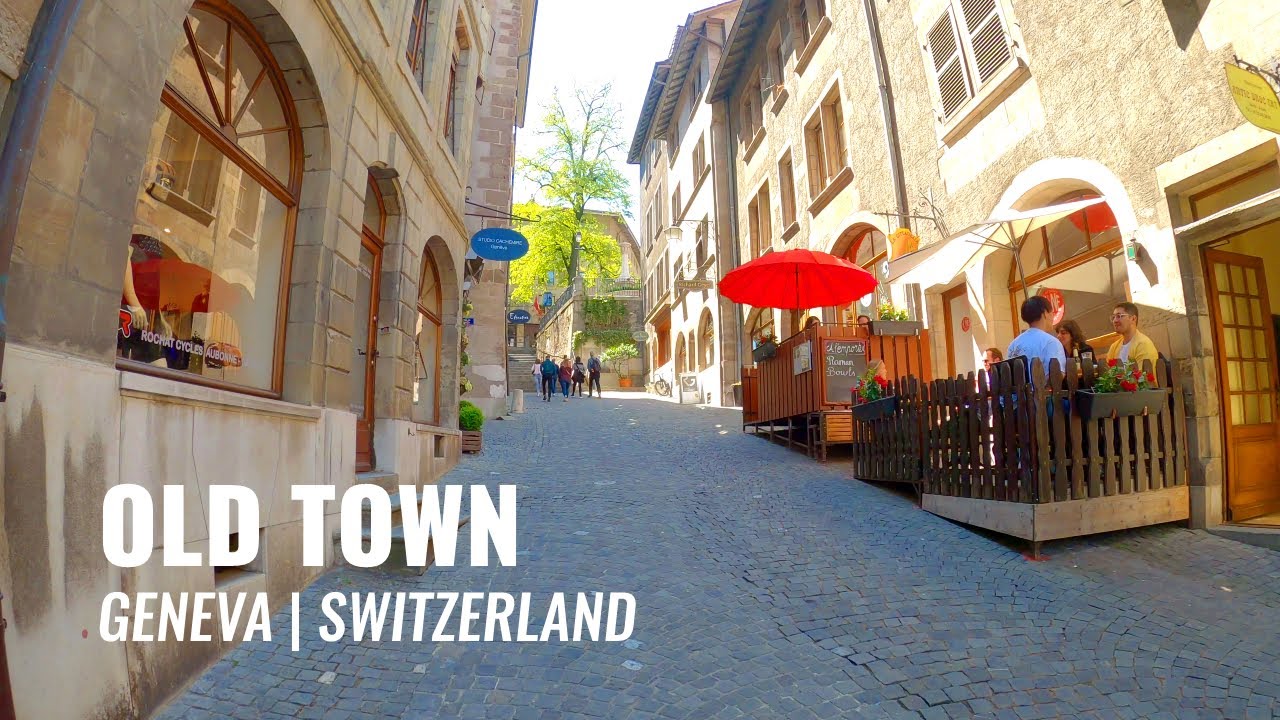 OLD TOWN Geneva Switzerland 4K | An Ancient Maze of Small Streets and Picturesque Squares