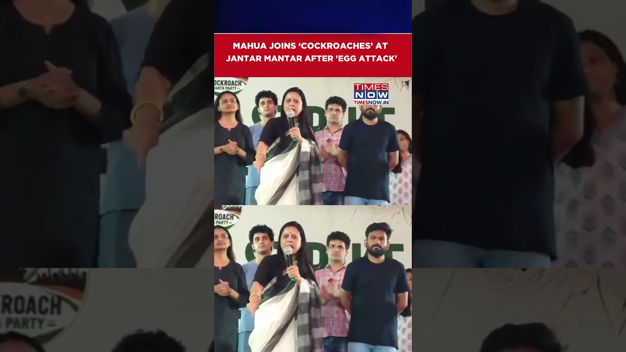 Mahua Joins 'Cockroaches' At Jantar Mantar After 'Egg Attack', 'They Will Try To Label...' #shorts