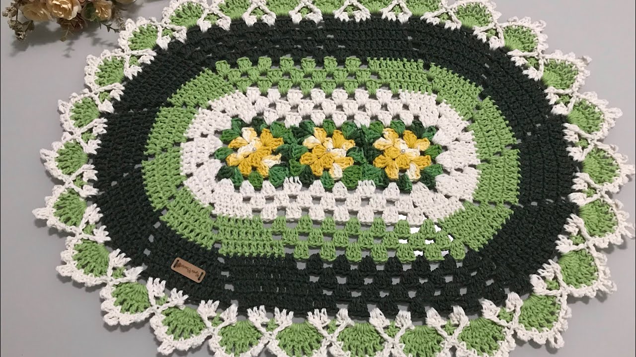 PASSO A PASSO TAPETE ESPIRAL VENDE VENDE MODIFICADO #croche