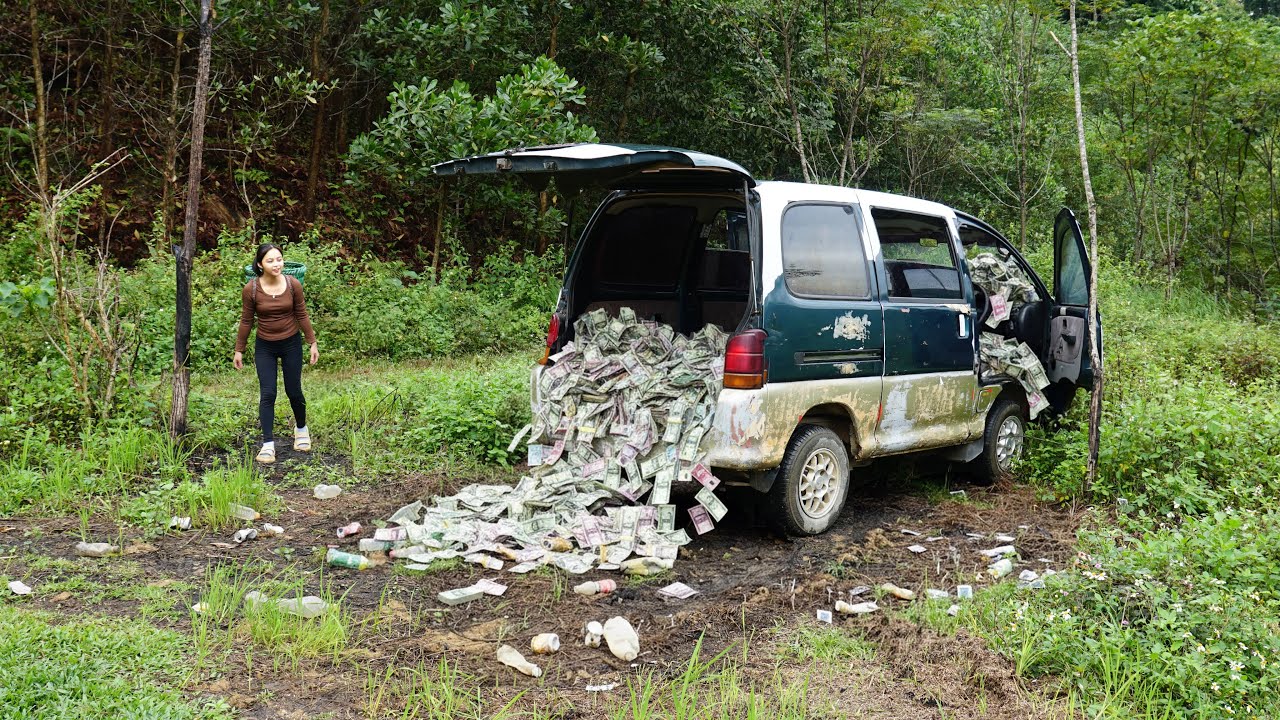 TIME-LAPSE | Garbage girl finds millions of dollars hidden in many places