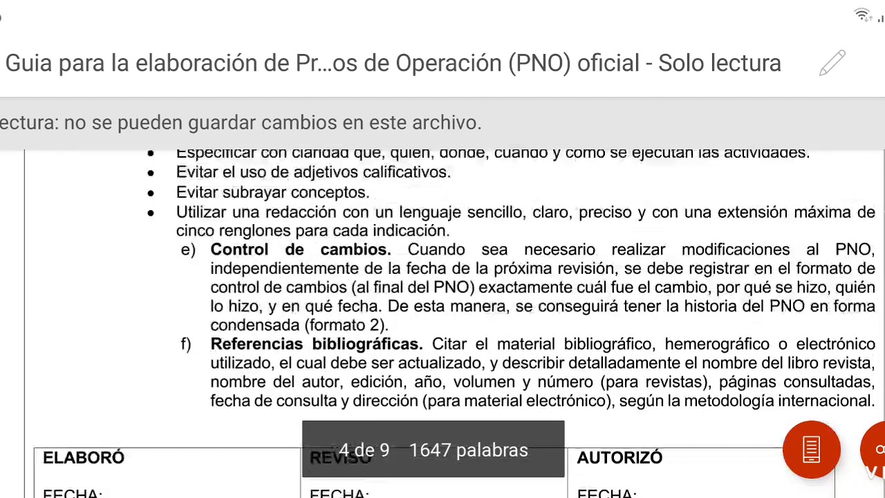 PNO Formato
