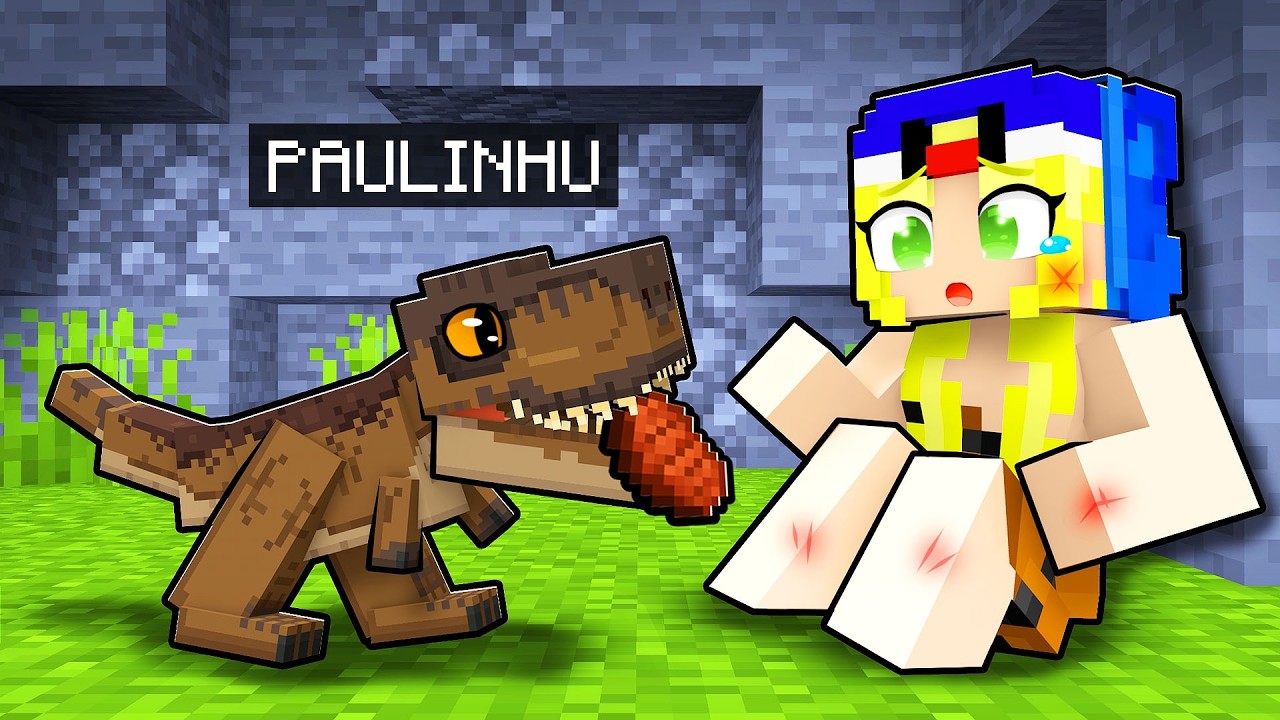 NASCI como um BEBÊ T-REX no Minecraft