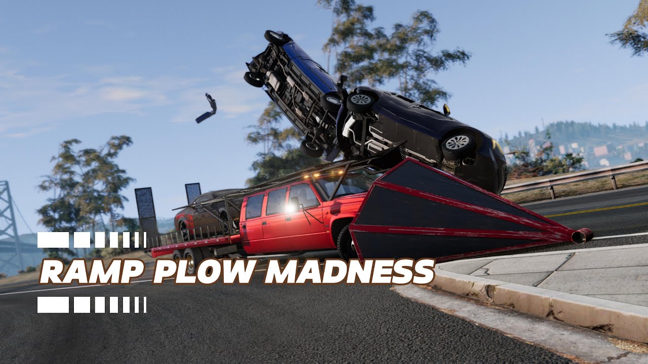 Just Crashes #104 - BeamNG Drive (Ram Plow Madness)