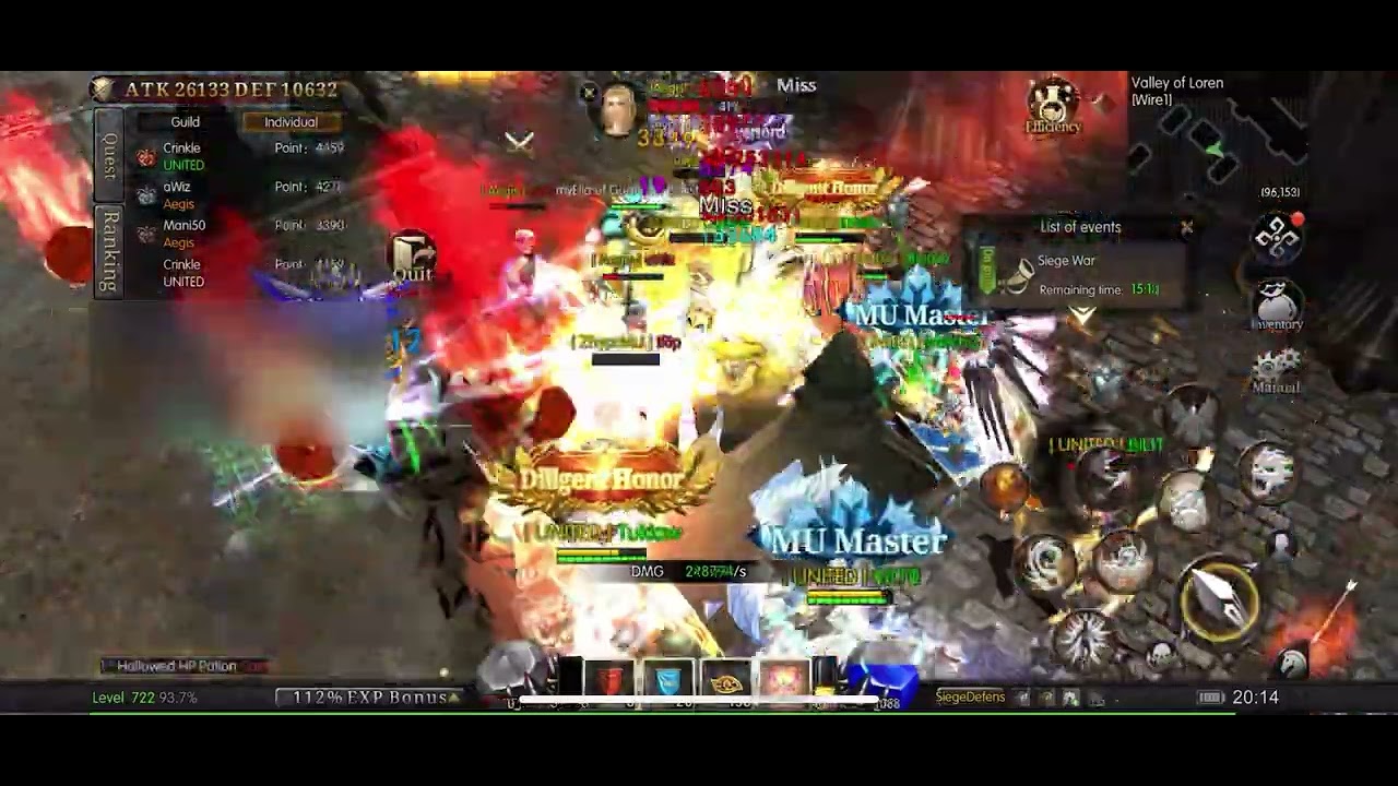 MU Monarch Sea Siege War - Rage Fighter (STR) POV - 5/24/25