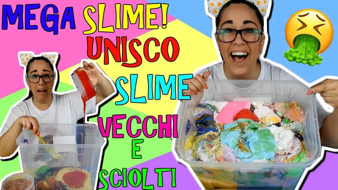 UNISCO TUTTI I MIEI SLIME VECCHI E SCIOLTI! (MIXING SLIME GIGANTE) Iolanda Sweets