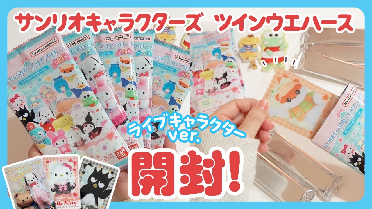サンリオのウエハース開封したら沼った😂実写のライブキャラクターがかわいすぎる！ピタコットも！