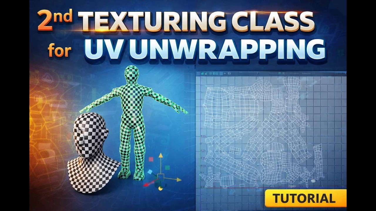 👉 Maya UV Unwrapping Part 2 🔥 Fix Stretching, Seam Placement & Perfect UV Layout